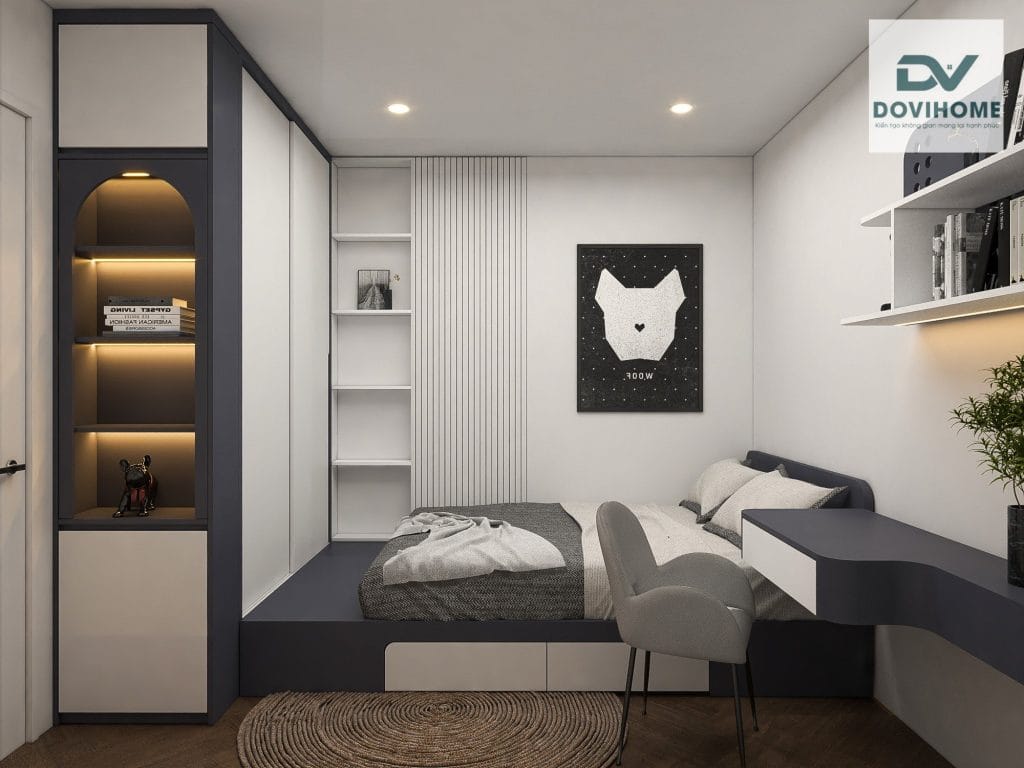THIẾT KẾ NỘI THẤT CHUNG CƯ VINHOME SMART CITY TÂY MỖ - 61m2 10 Phòng ngủ tập trung vào sự tiện nghi