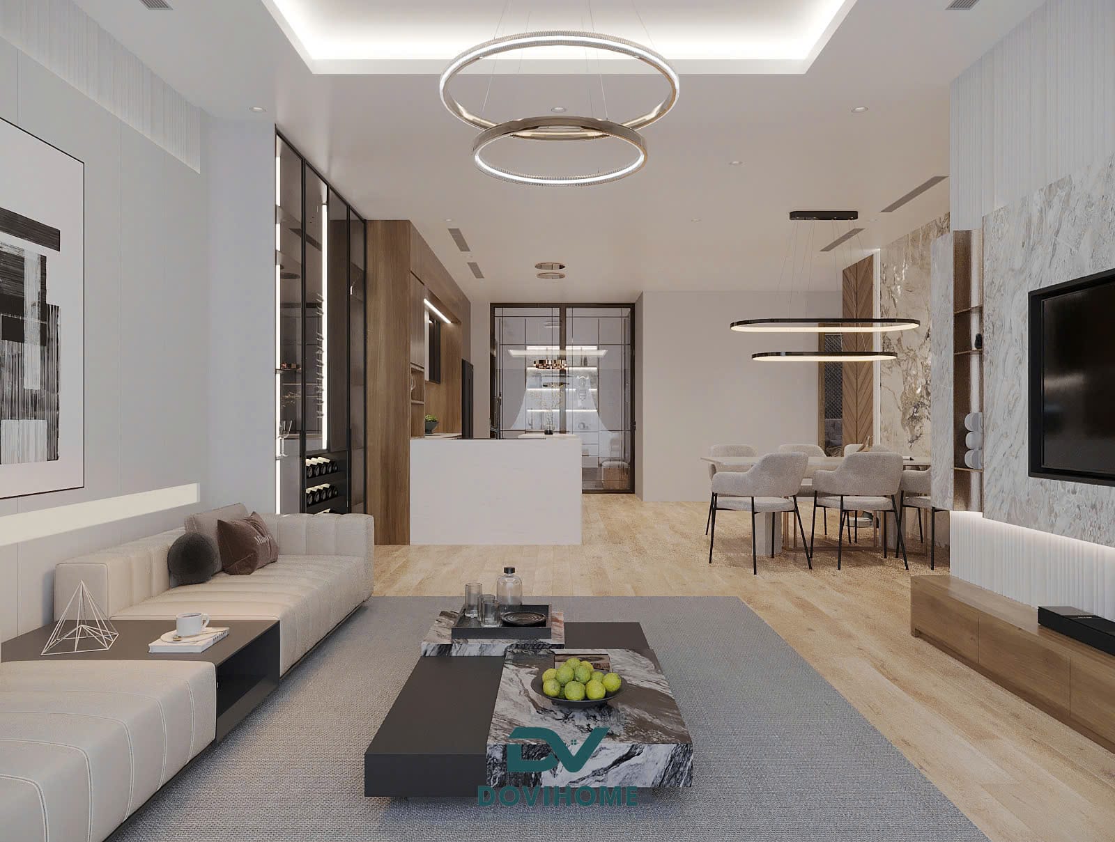 Thiết kế phòng khách cho căn hộ 3PN